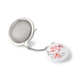 Colino da Tè in Acciaio con Charm Sakura – 5 cm