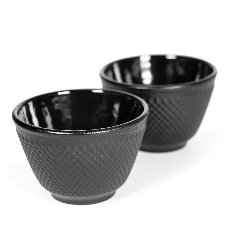 Set 2 Tazze in Ghisa – Nero per Degustazione Tè