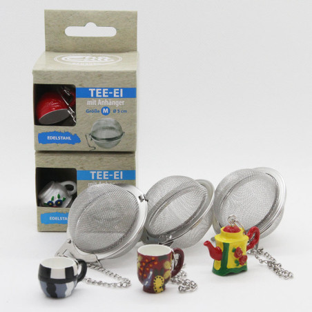 Colino da Tè con Tazzina o Teiera – Acciaio Inox con Catenella