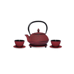 Set Teiera in Ghisa Arare con 2 Tazze e Sottoteiera – 0,9 L