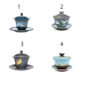 Gaiwan in Porcellana Decorata a Mano – 110 ml