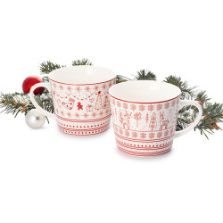 Tazza Natale bianco/rosso