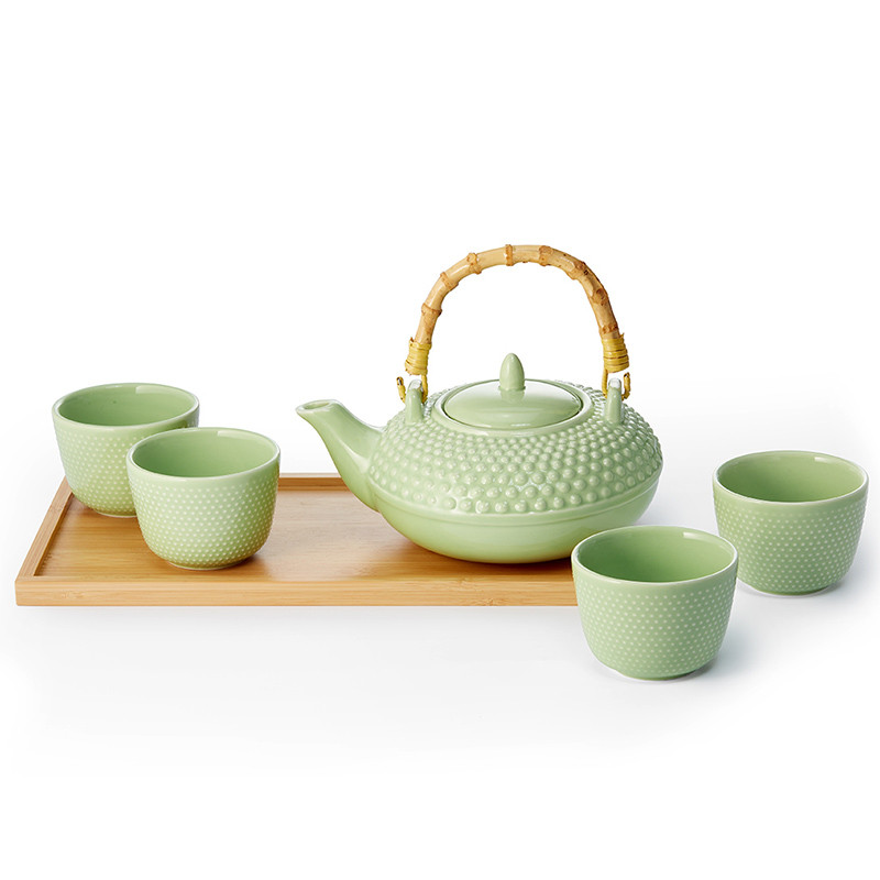 Set teiera + 4 cup verde