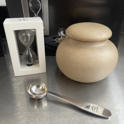 Premium Set da Tè con Clessidra, Barattolo Salva Freschezza e Cucchiaino Dosatore