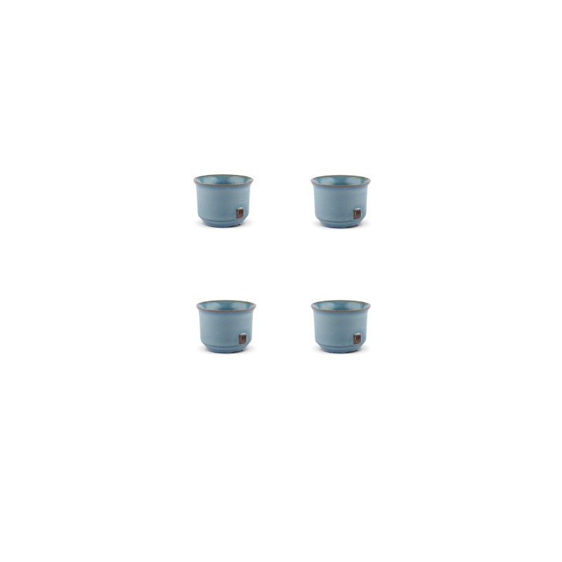 Set 4 coppette verde/azzurro