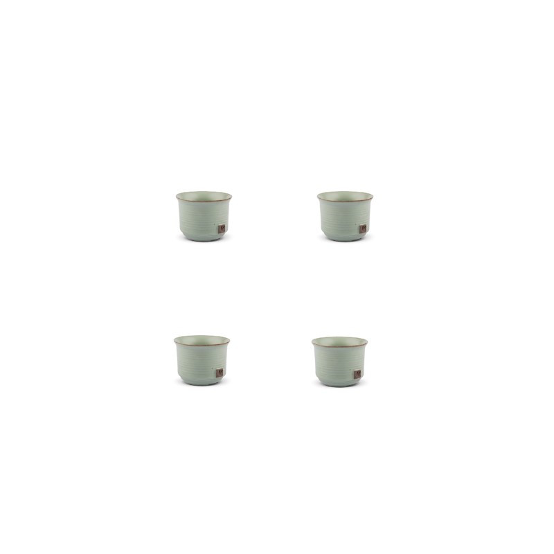 Set 4 coppette verde/azzurro